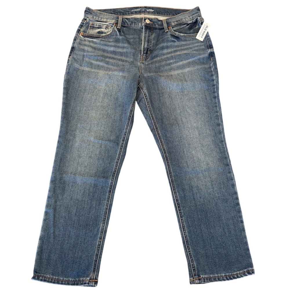 Old Navy Mid-Rise Boyfriend Built-In Warm Jeans Medium Wash 758164-00-1 12